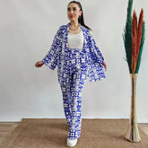 "Women's Multi-Color Geometric Print 3-Piece Set"